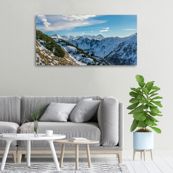 Cuadro canvas con impresión uv duradera horizontal La corona de los montes Tatra