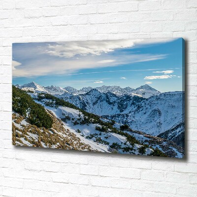 Cuadro canvas con impresión uv duradera horizontal La corona de los montes Tatra
