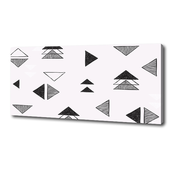 Cuadro canvas moderno de gran formato horizontal Fondo de triángulos