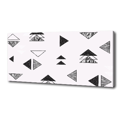 Cuadro canvas moderno de gran formato horizontal Fondo de triángulos