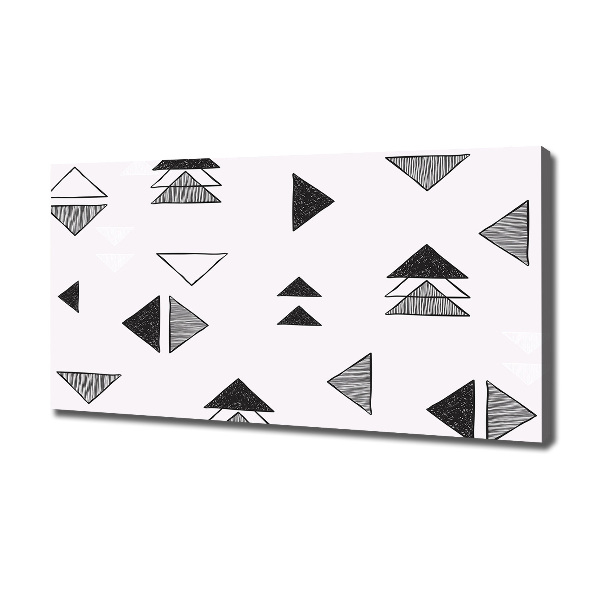 Cuadro canvas moderno de gran formato horizontal Fondo de triángulos
