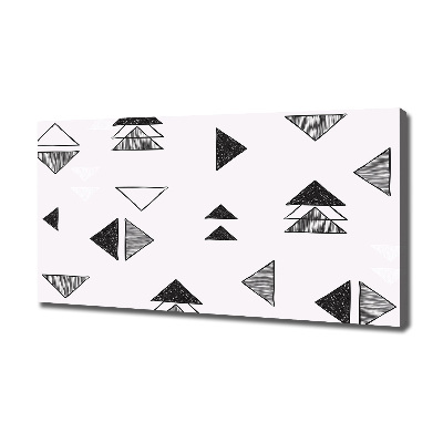 Cuadro canvas moderno de gran formato horizontal Fondo de triángulos