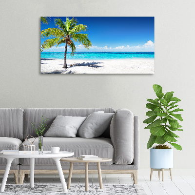 Cuadro canvas con impresión uv duradera horizontal Playa tropical
