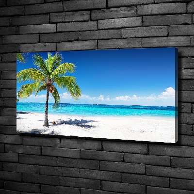 Cuadro canvas con impresión uv duradera horizontal Playa tropical