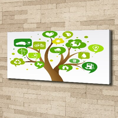 Fotocuadro en lienzo de alta calidad horizontal Árbol ecológico