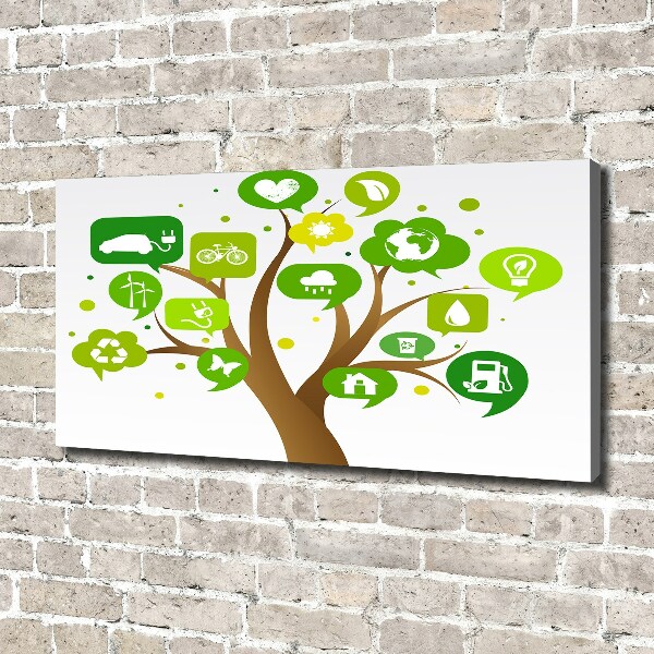 Fotocuadro en lienzo de alta calidad horizontal Árbol ecológico