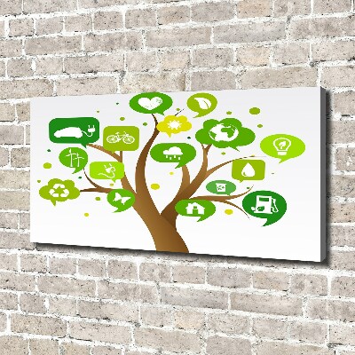 Fotocuadro en lienzo de alta calidad horizontal Árbol ecológico