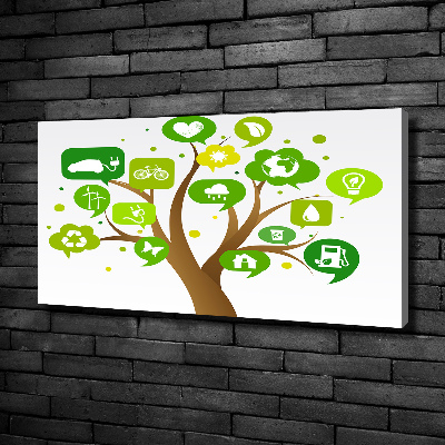 Fotocuadro en lienzo de alta calidad horizontal Árbol ecológico