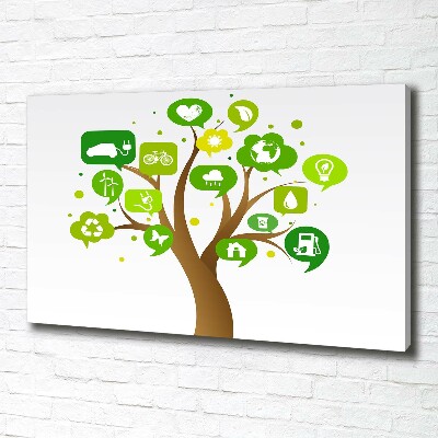 Fotocuadro en lienzo de alta calidad horizontal Árbol ecológico