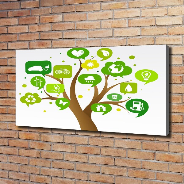 Fotocuadro en lienzo de alta calidad horizontal Árbol ecológico