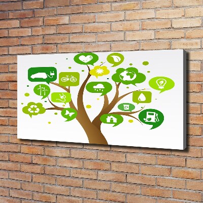 Fotocuadro en lienzo de alta calidad horizontal Árbol ecológico