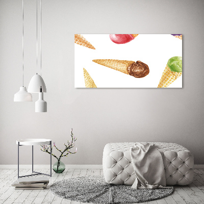 Cuadro canvas moderno de gran formato horizontal Helado