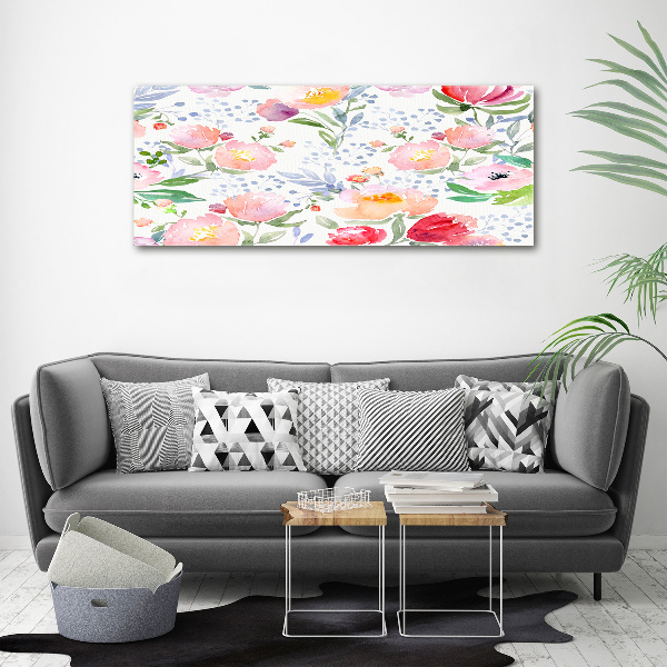 Fotocuadro en lienzo de alta calidad horizontal Amapolas