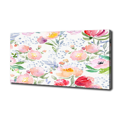 Fotocuadro en lienzo de alta calidad horizontal Amapolas