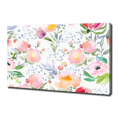 Fotocuadro en lienzo de alta calidad horizontal Amapolas