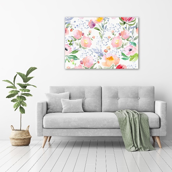 Fotocuadro en lienzo de alta calidad horizontal Amapolas