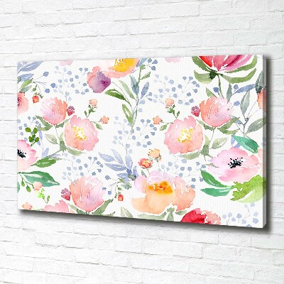 Fotocuadro en lienzo de alta calidad horizontal Amapolas