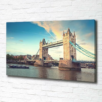 Cuadro canvas moderno de gran formato horizontal Puente de la Torre de Londres