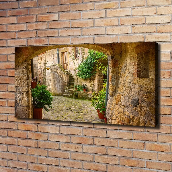 Fotocuadro en lienzo de alta calidad horizontal Una calle con encanto