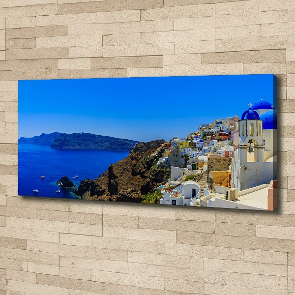 Cuadro canvas con impresión uv duradera horizontal Santorini, Grecia