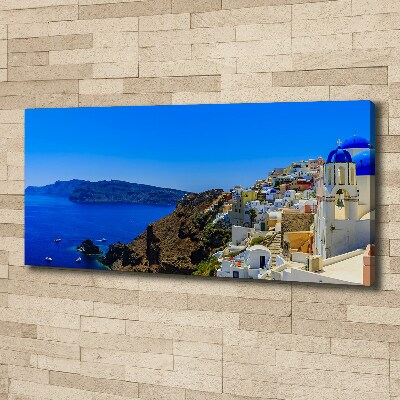 Cuadro canvas con impresión uv duradera horizontal Santorini, Grecia