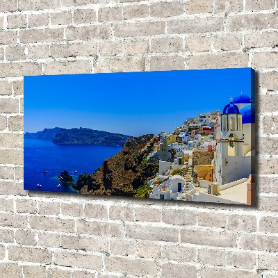 Cuadro canvas con impresión uv duradera horizontal Santorini, Grecia