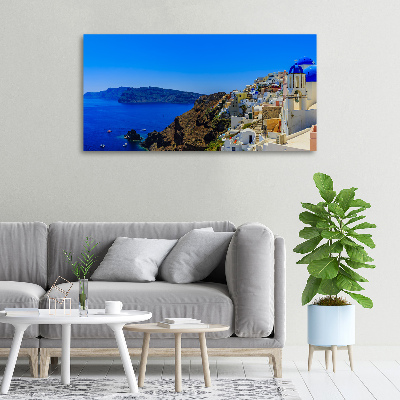 Cuadro canvas con impresión uv duradera horizontal Santorini, Grecia