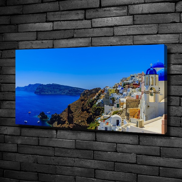 Cuadro canvas con impresión uv duradera horizontal Santorini, Grecia
