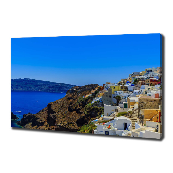 Cuadro canvas con impresión uv duradera horizontal Santorini, Grecia