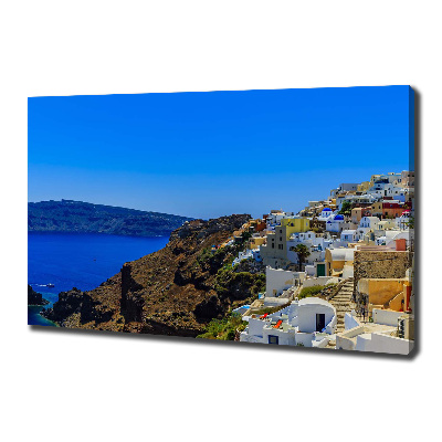 Cuadro canvas con impresión uv duradera horizontal Santorini, Grecia
