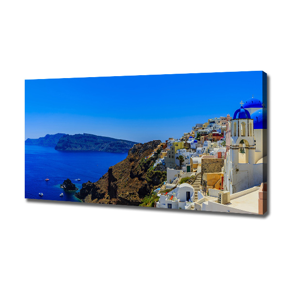 Cuadro canvas con impresión uv duradera horizontal Santorini, Grecia
