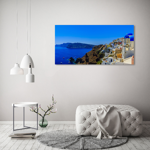 Cuadro canvas con impresión uv duradera horizontal Santorini, Grecia