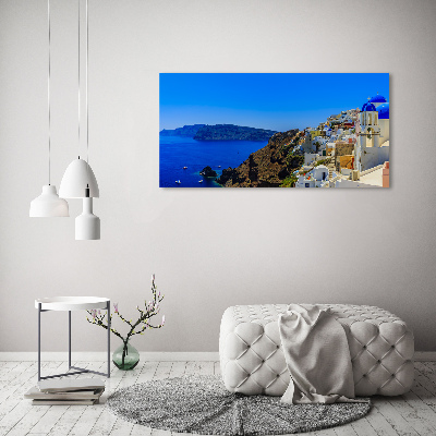 Cuadro canvas con impresión uv duradera horizontal Santorini, Grecia