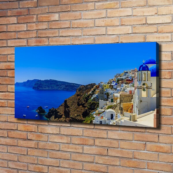 Cuadro canvas con impresión uv duradera horizontal Santorini, Grecia