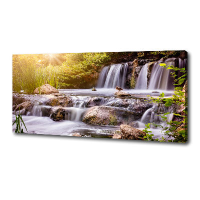 Fotocuadro en lienzo de alta calidad horizontal Cascada