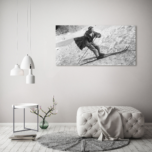 Fotocuadro en lienzo de alta calidad horizontal Esquiador