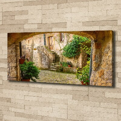 Cuadro canvas con impresión uv duradera horizontal calles italianas