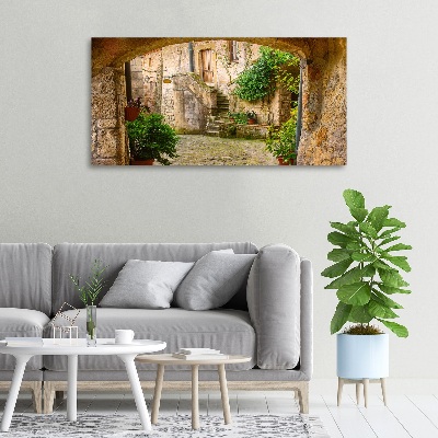 Cuadro canvas con impresión uv duradera horizontal calles italianas