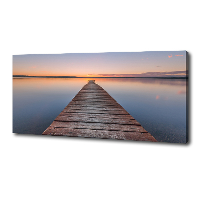 Cuadro canvas moderno de gran formato horizontal Muelle de madera