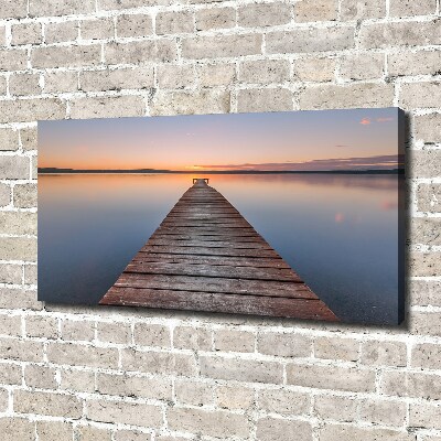 Cuadro canvas moderno de gran formato horizontal Muelle de madera