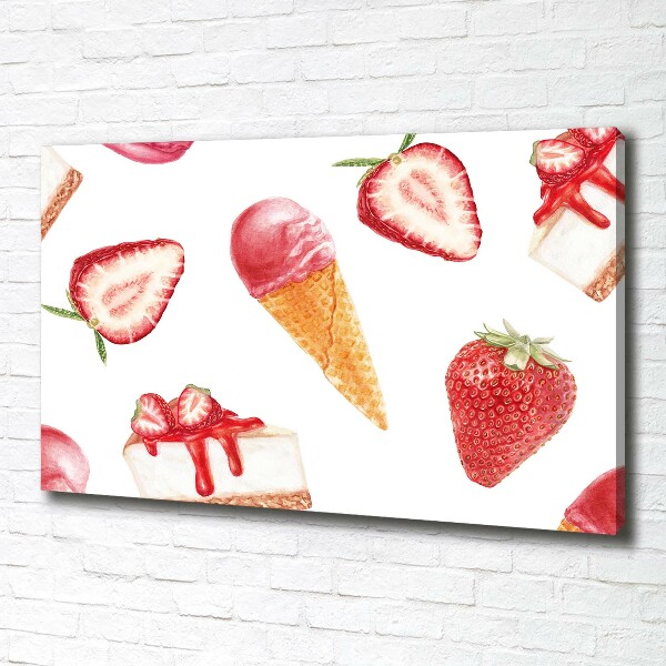 Fotocuadro en lienzo de alta calidad horizontal Postre