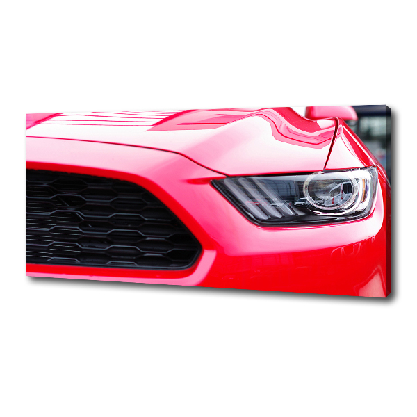 Fotocuadro en lienzo de alta calidad horizontal Mustang rojo
