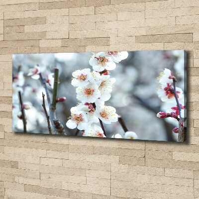 Cuadro canvas con impresión uv duradera horizontal flores de cerezo