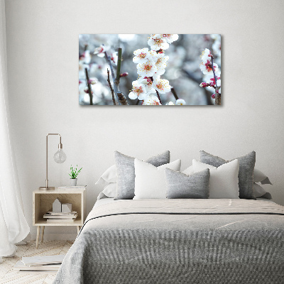 Cuadro canvas con impresión uv duradera horizontal flores de cerezo