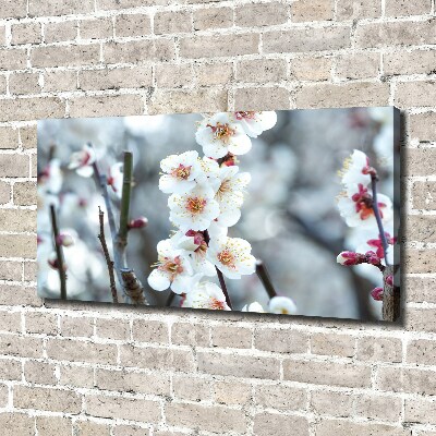 Cuadro canvas con impresión uv duradera horizontal flores de cerezo