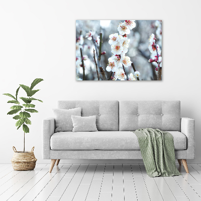 Cuadro canvas con impresión uv duradera horizontal flores de cerezo