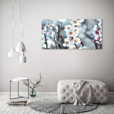 Cuadro canvas con impresión uv duradera horizontal flores de cerezo