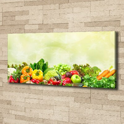 Cuadro canvas con impresión uv duradera horizontal Verduras