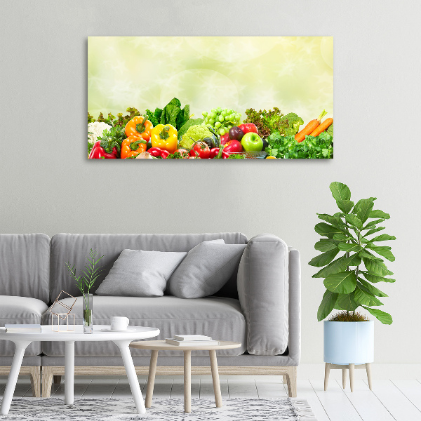 Cuadro canvas con impresión uv duradera horizontal Verduras