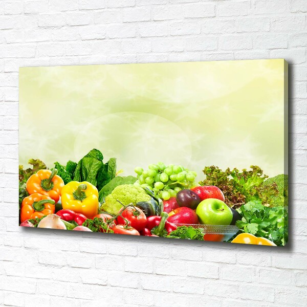 Cuadro canvas con impresión uv duradera horizontal Verduras